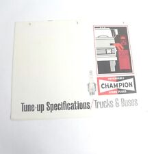 VINTAGE 1966 CHAMPION SPARK PLUGS TUNE UP SPECIFICATIONS TRUCK & BUSES SERVICE picture