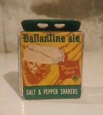 Vintage Ballantine Ale Salt & Pepper Shakers Brewers Gold NOS New picture