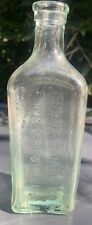 Vintage Early Medicine Bottle Furst-McNess Co Freeport IL Embossed Light Aqua 8