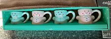 Lang Christmas Gingerbread Man Pastel Espresso Set Mini Mugs Hand Painted New picture