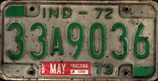Vintage 1972 INDIANA  License Plate - Crafting Birthday MANCAVE, slf picture