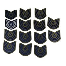 Lot US Military Air Force E-6 And E-7 Rank Patches Lot Of 14  Uniform Chevron picture