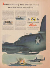 Introducing the Navy's 1st land-based bomber Lockheed Vega ad 1943 USN picture