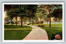 Winona Lake Indiana, BETHANY GIRL'S CAMP, Scenic View, Vintage Postcard picture