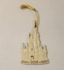 LENOX Disney 2018 Cinderellas Castle Christmas Ornament Perfect Condition No Box picture