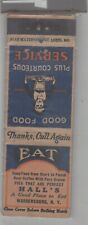 Matchbook Cover 1930s Star Match Co Hall's Restaurant Warrensburg, NY picture