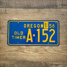 Original OREGON 1956 Old Timer License Plate - A-152 - Good Condition picture