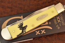 CASE XX USA YELLOW FULL SIZE TRAPPER KNIFE 3254 SS WHITE TAIL DEER ETCH 2024 picture