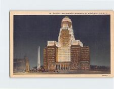 Postcard City Hall And McKinley Monument By Night, Buffalo, New York picture