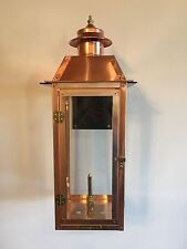 Copper Gas Lantern With THICK Steel Bracket. Powder-coated Black- Size In Pic picture