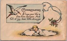 c1910s Birth Announcement Postcard 