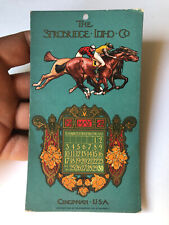 STROBRIDGE LITHO Calendar May 1903 Trade Card HORSE RACING Race Tracks Kentucky picture