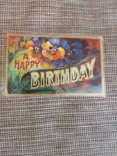 1909 GERMAN EMBOSSED HAPPY BIRTHDAY POST CARD picture