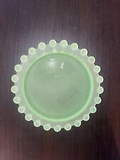 Vintage Rare Frosted Green Glass Dish Boopie Bubble Ashtray Decor picture