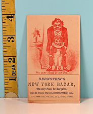 Vintage Bernstein's New York Bazar Rockford, Il Trade Card. picture