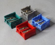 Vintage German EPUSO Double Pencil Sharpener Plastic Collectible Lot of 4 picture