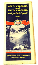 1941 Standard Oil Co ESSO Travel Map North South Carolina Travel State Highway picture