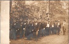 RPPC Postcard Parade Fire Department? Firemen? Police? Flag 1904-1918 JB19 picture