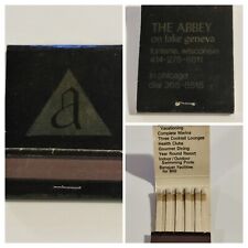 Vintage Advertising Matchbook THE ABBEY ON LAKE GENEVA Fontana WI picture