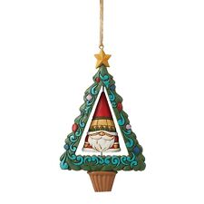 Jim Shore Heartwood Creek Gnome Rotating Christmas Ornament 6011379 picture