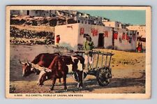 Laguna NM-New Mexico, Old Caretta, Pueblo, Antique Vintage Souvenir Postcard picture