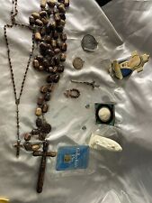 Vintage Blessed Mother Mary Lot Seed Rosary From Lourdes ….. picture
