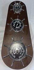 Vtg Weather Station Barometer Thermometer Humidity Nautical Ship Wall Display picture