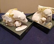 Snowbabies Dept 56 Frosty Frolic Friends Walrus And Baby & Polar Bear & Baby New picture