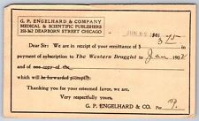 Chicago Illinois~GP Engelhard & Co Medical Pub~Western Druggist Mag~1901 Postal picture