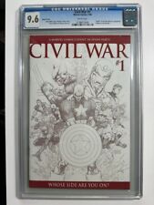 CIVIL WAR #1 Michael Turner Sketch Variant (2007) Marvel CGC 9.6 picture