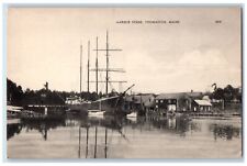 c1920 Harbor Scene Shipyard Dock Port Galleon Ship Thomaston Maine ME Postcard picture