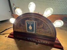 Vintage National Mazda Lamps Light Display GE Edison FULLY WORKING Antique 1920s picture