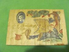 1) Vintage Wooden Postcard with real beautiful women photo attach to it, Rare picture
