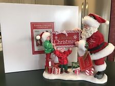 Possible Dreams Clearly A Sign Santa & Kids Figurine #6013916D 2023 New In Box picture