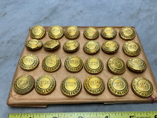 D Evans Co, New Bedford MA police buttons, 1876, unused , 7/8