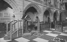 Liverpool Cathedral Lady Chapel The Lectern And Choir Stalls Postcard Vtg #28 picture