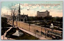 Postcard Grand Circus Park M.E. Church And Y.M.C.A Building Detroit MI Posted picture