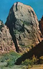 Postcard UT Zion National Park Great White Throne Chrome Vintage PC H319 picture