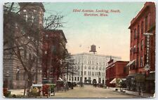 Postcard MS Meridian Mississippi 22nd Avenue Looking South Cars 1910s P7C picture