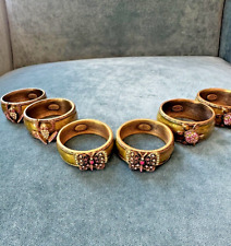 JAY STRONGWATER napkin rings set of 6 MINT picture