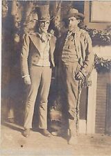 BUFFALO BILL CODY STAGE ACTOR UNUSUAL ANTIQUE PHOTO W/ MORIARTY HOLMES CHARACTER picture