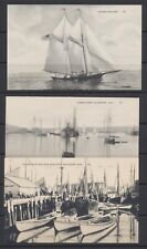 1930s USA ~ Gloucester, Massachusetts ~ Schooners & Boats ~ Postcards ~ Set of 3 picture