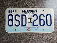 2010 Missouri License Plate 8SD 260 Show Me State picture