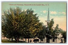 c1910's Church And Parsonage Hensonville Catskill Mts. Jacksonville NY Postcard picture