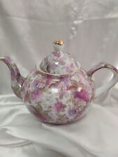 Vintage collectable teapot lavender and pink simply gorgeous excellent condition picture