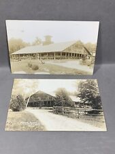 1945 Agassiz Summer Camp Dining Hall West Poland Maine  RPPC Photo Postcard picture