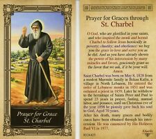 Prayer for Grace St. Saint Charbel - Glossy Paperstock Holy Card picture