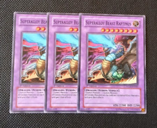 Yugioh GLAS-EN042 Superalloy Beast Raptinus 1st edition playset x3 cards picture