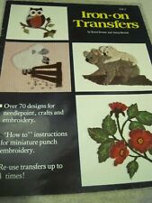 Animals & Flowers IRON-ON TRANSFERS Vintage Booklet picture