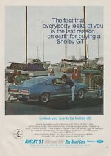 1967 Shelby GT 350/500 - Boat Marina - Ford Mustang Cobra - Print Ad Photo picture